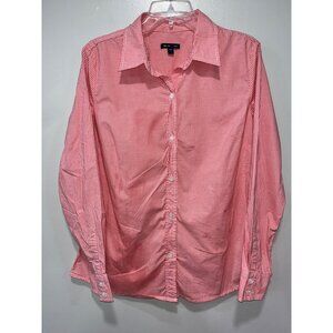 Gap Women's‎ Red Gingham Stretch Shirt Large